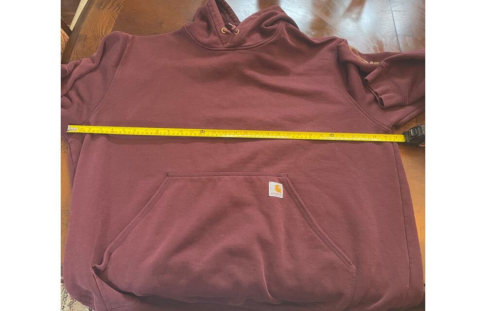 Carhartt K288-PRT Limited Edition 2021 Port Wine Logo Sleeve Hoodie Sweatshirt